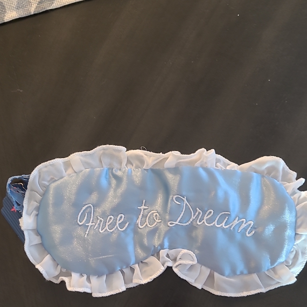 Blue and White Sleep Mask